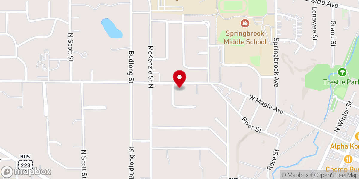 Map showing location of Fellowship Bible Church