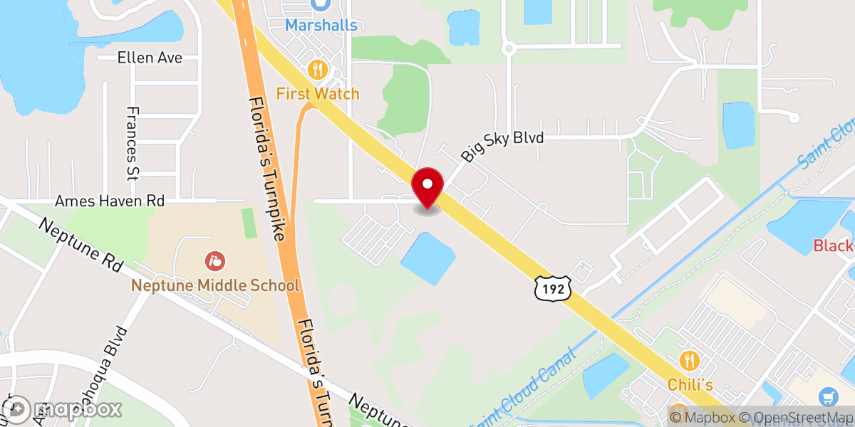 Map showing location of City of Life Church