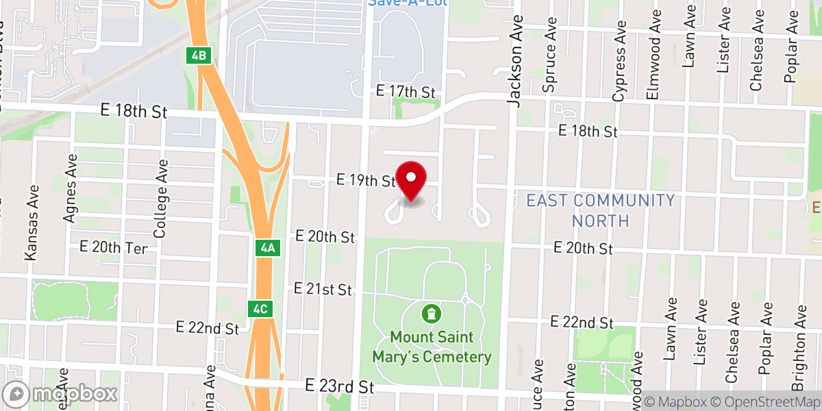 Map showing location of Maranatha Family Worship Center