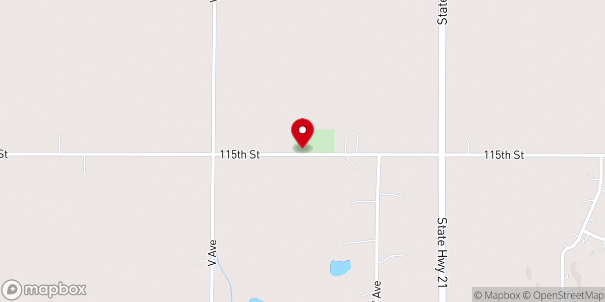 Map showing location of Geneseo Methodist Church