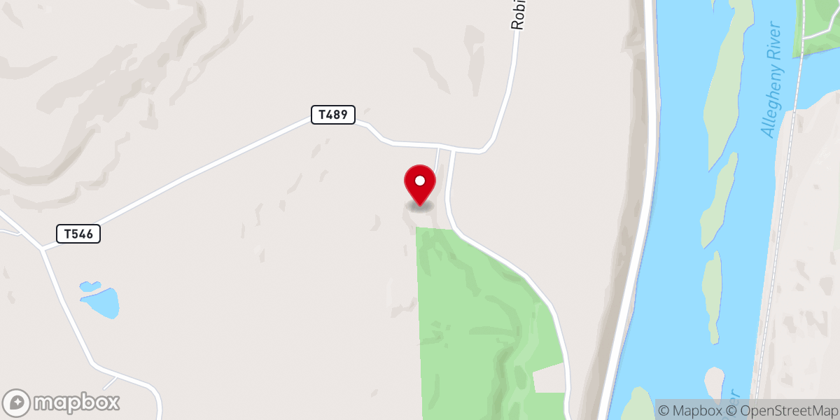 Map showing location of Robinson Memorial Chapel Historic Site