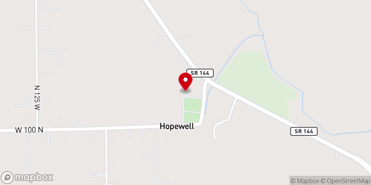 Map showing location of Hopewell Presbyterian Church