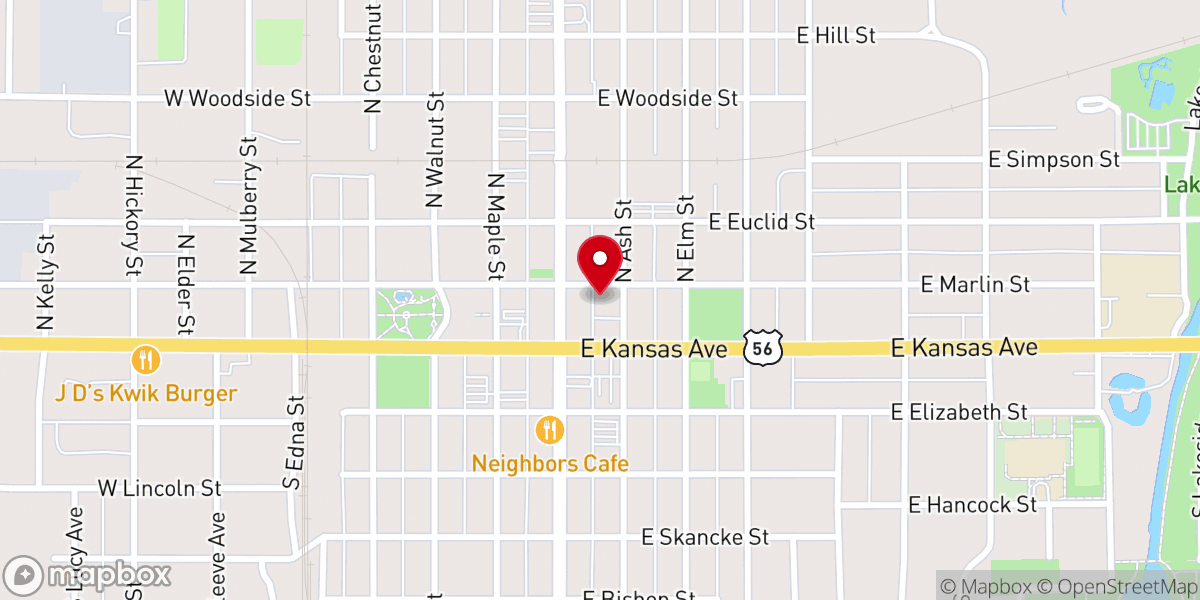 Map showing location of McPherson Community Building