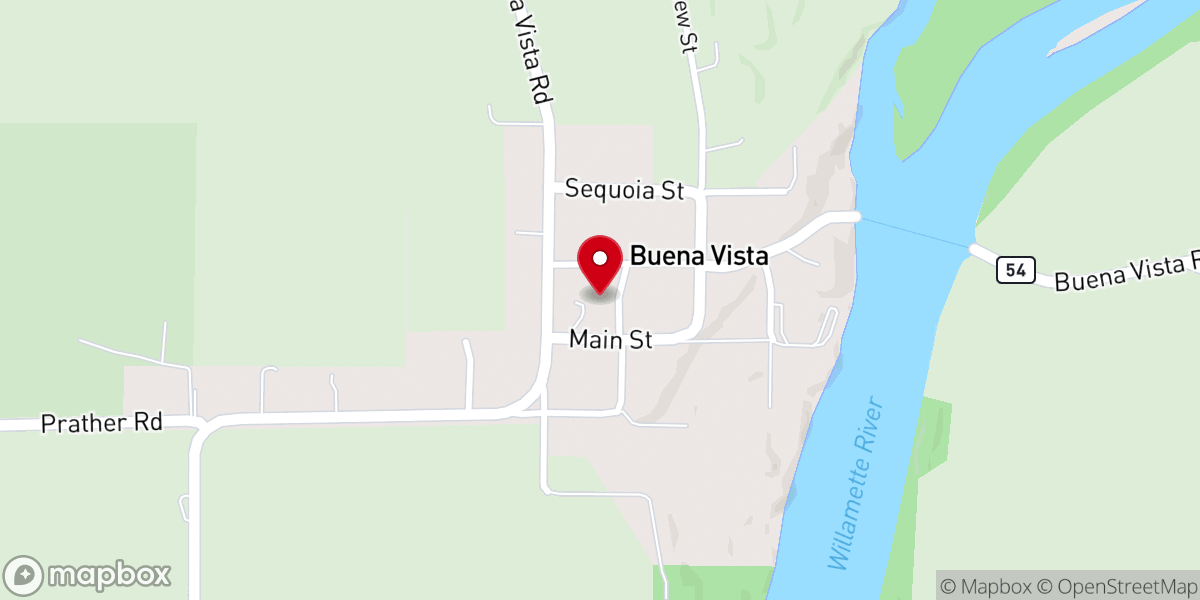 Map showing location of Buena Vista Community Church