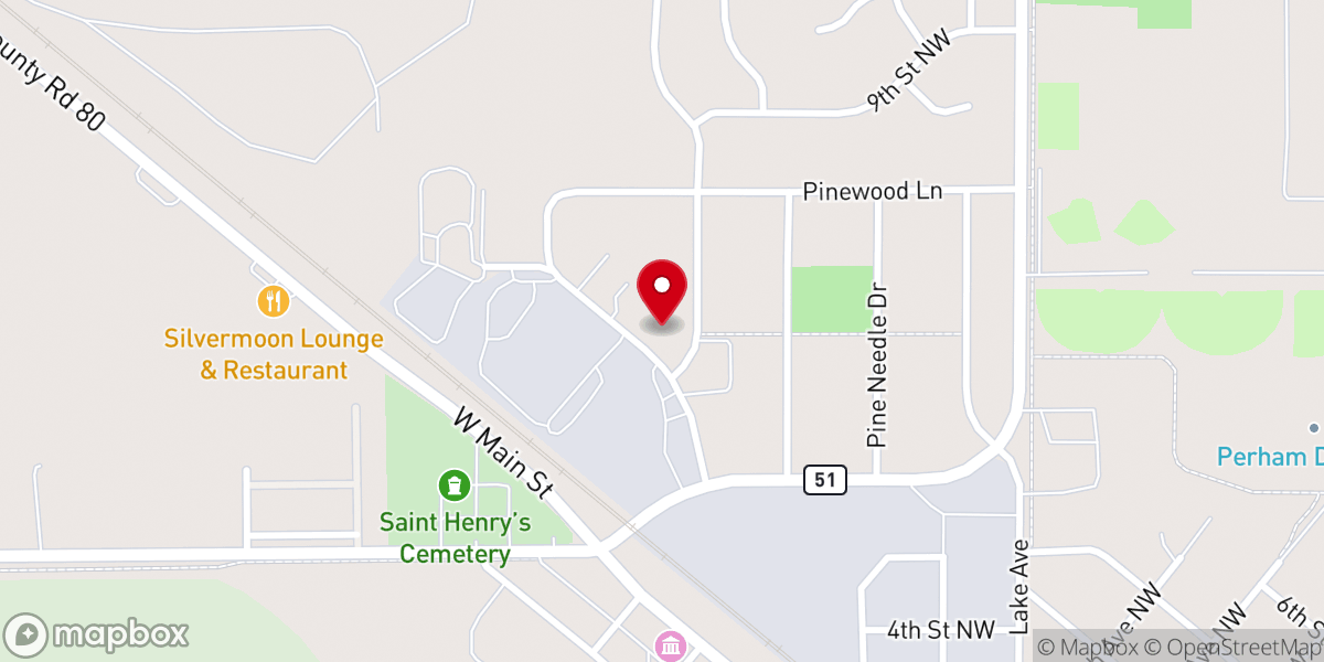 Map showing location of St Pauls Lutheran Church