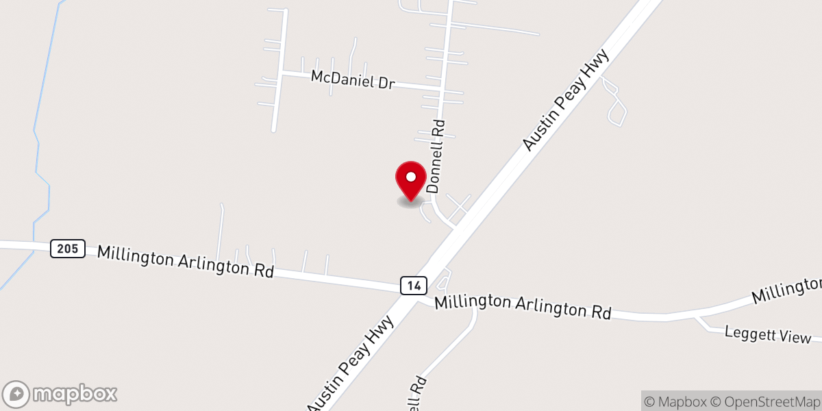 Map showing location of Greenwood Ame Church