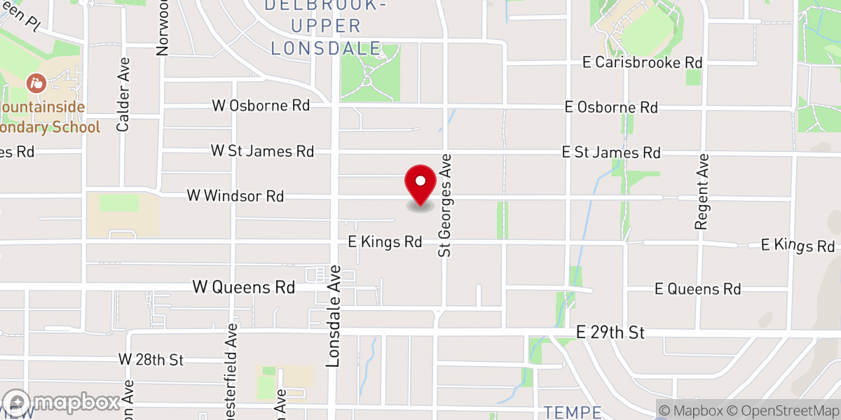 Map showing location of St. John of Shanghai Orthodox Church