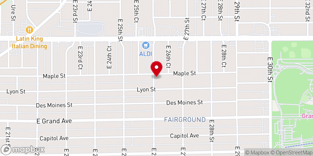 Map showing location of IOWA ZOTUNG BAPTIST CHURCH