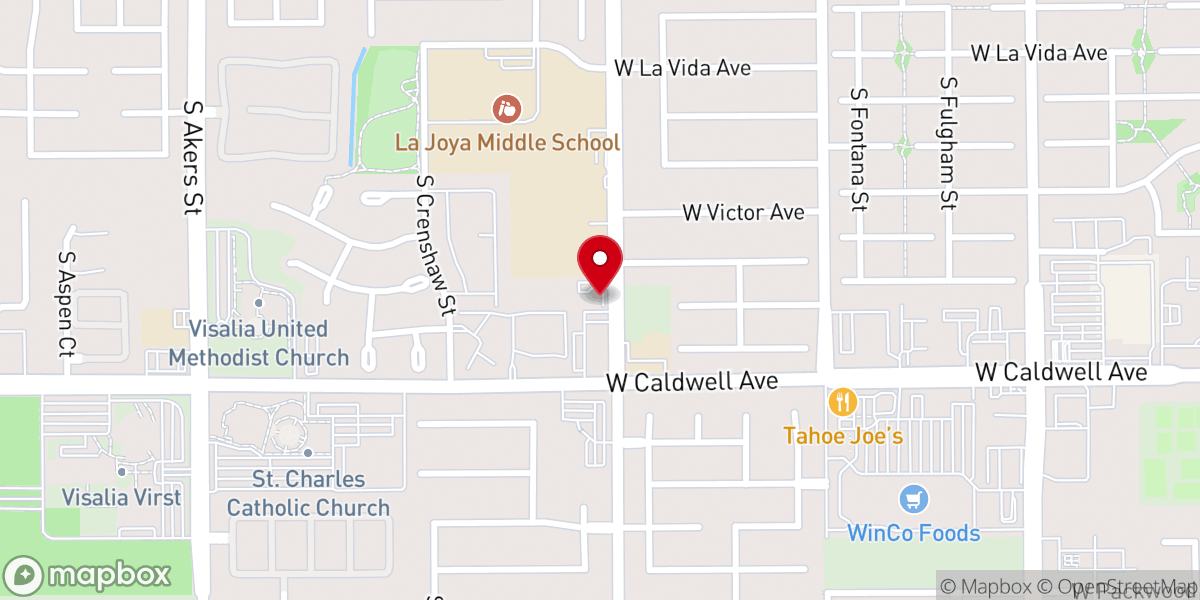 Map showing location of Sequoia Baptist Church