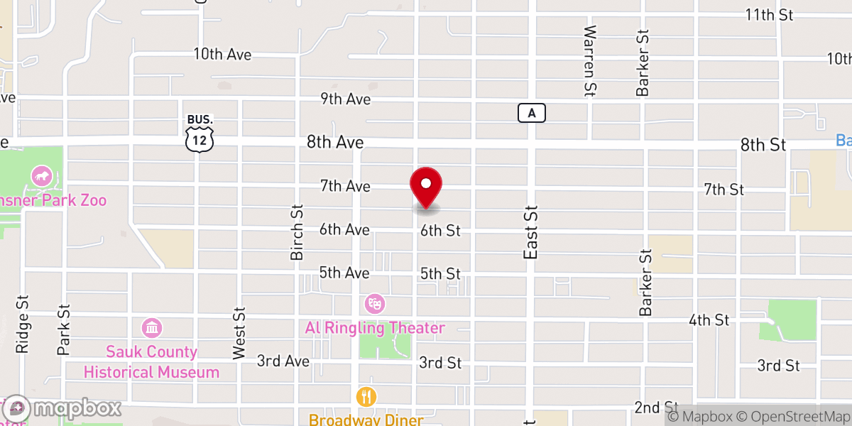 Map showing location of Trinity Episcopal Church