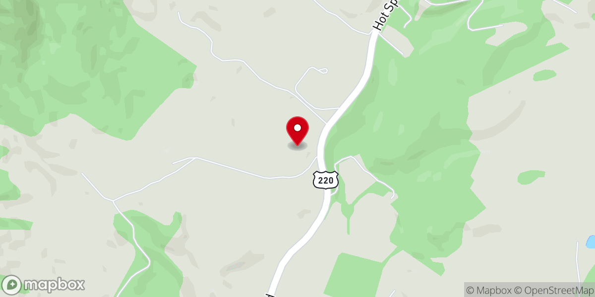 Map showing location of Sinking Spring Church
