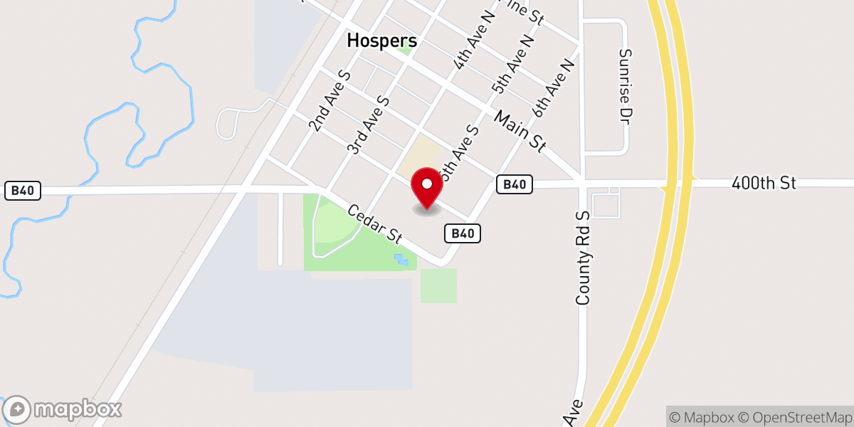 Map showing location of Saint Anthonys Church