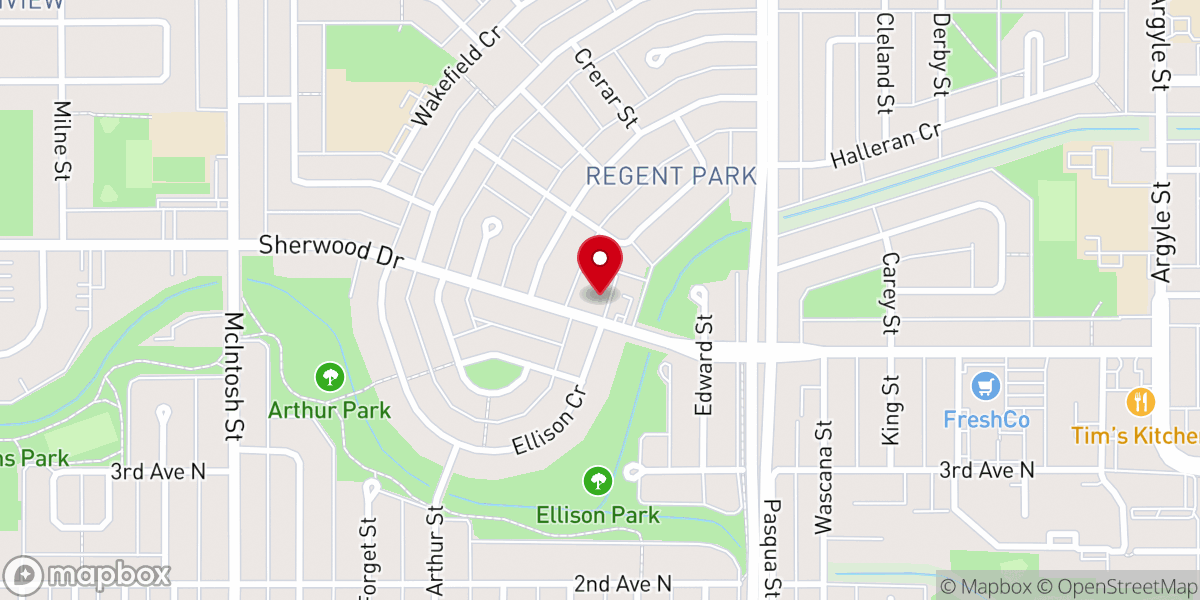 Map showing location of St James United Church