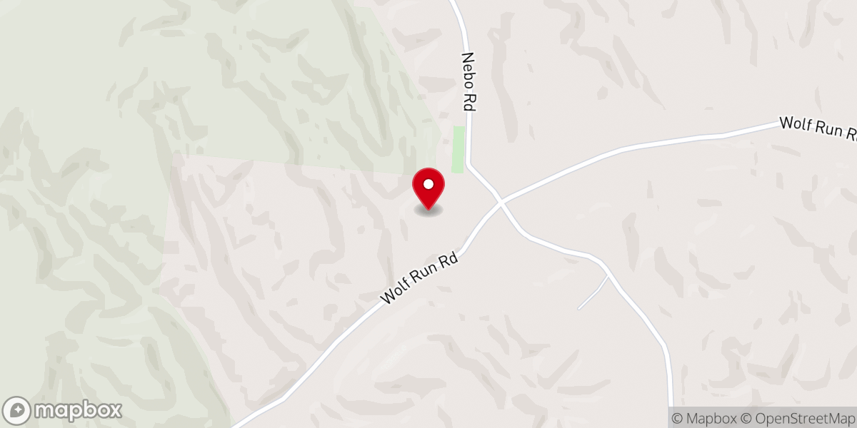 Map showing location of Nebo Church