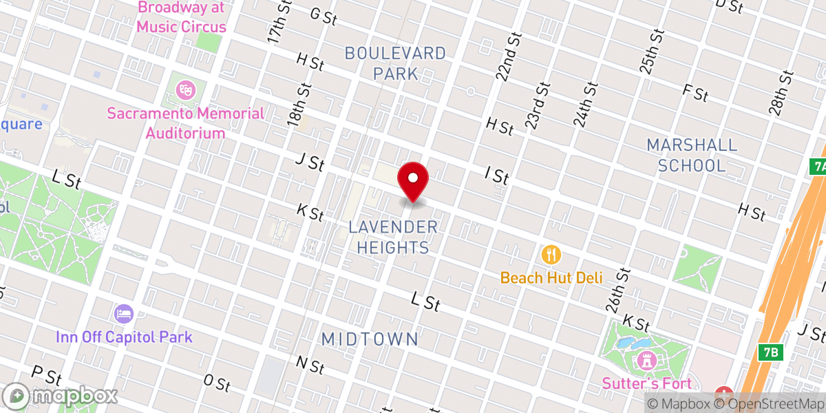 Map showing location of First United Methodist Church