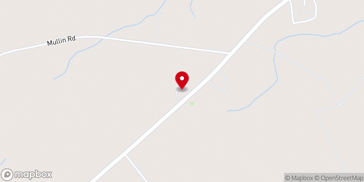 Map showing location of Hope Free Will Baptist Church