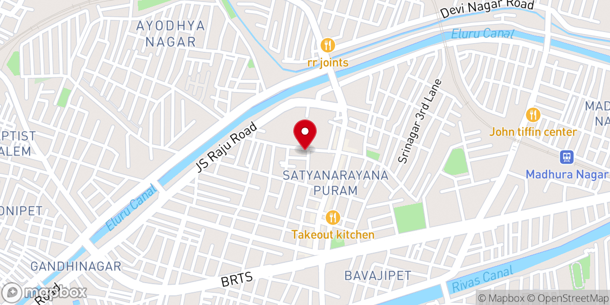 Map showing location of Arogya Velangani Maatha Church