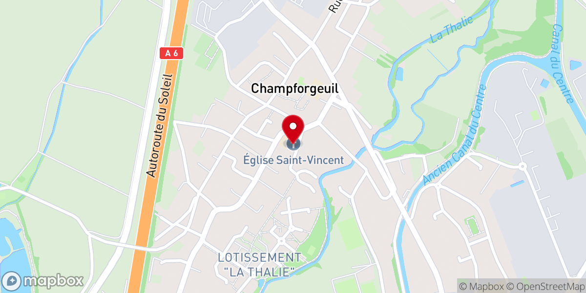 Map showing location of Eglise Saint-Vincent