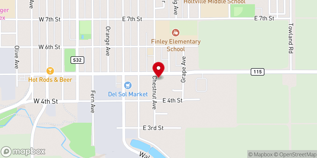 Map showing location of Valley Church