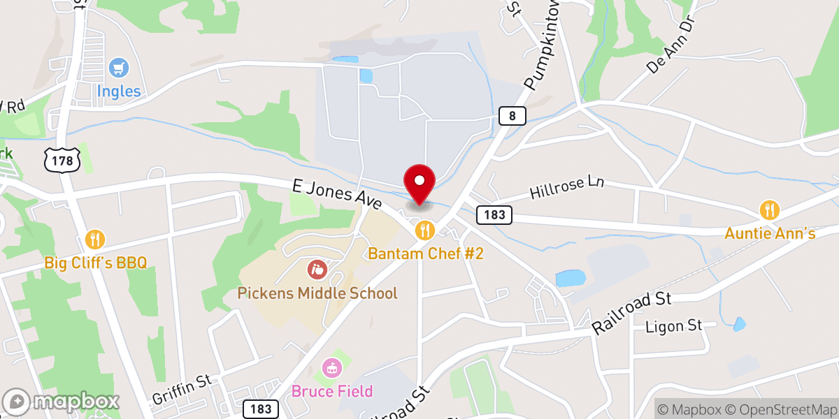 Map showing location of Gilead Baptist Church