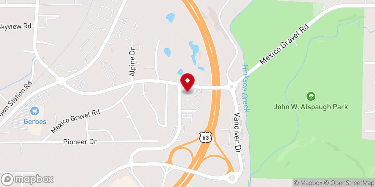 Map showing location of Missouri Area United Methodist Church