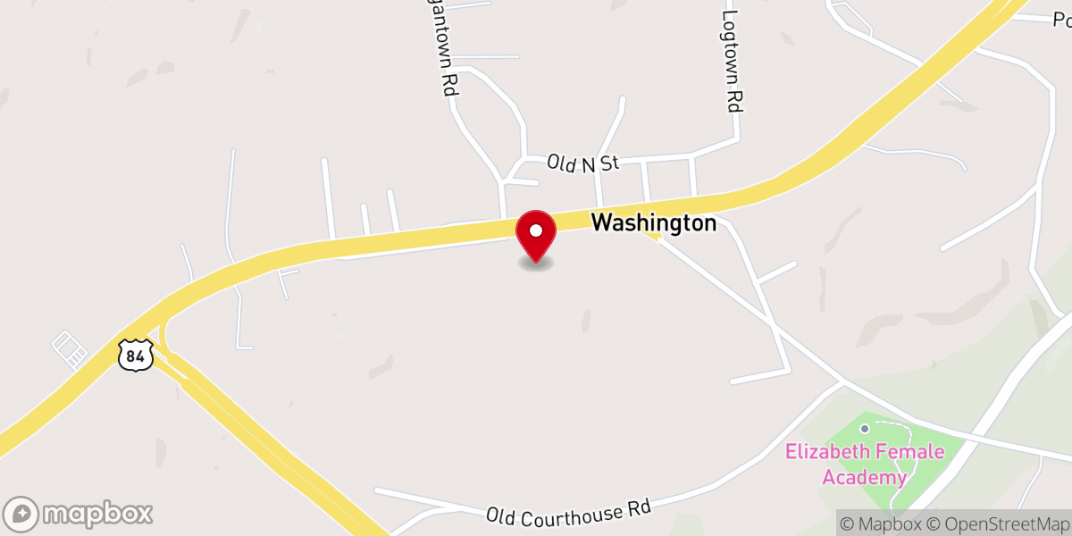Map showing location of Washington United Methodist Church