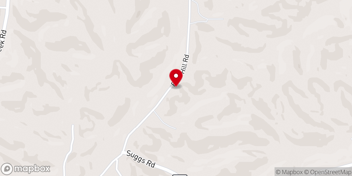 Map showing location of Ball Hill Church