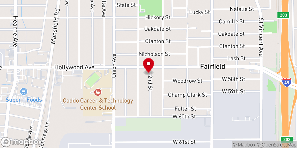 Map showing location of Second Street Baptist Church