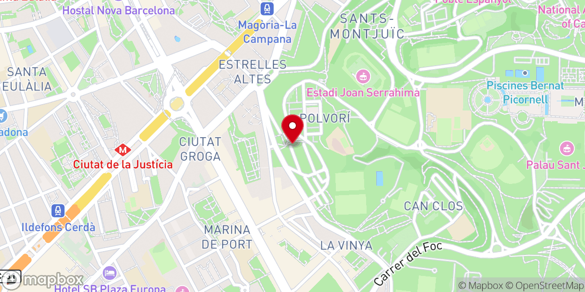Map showing location of Religiosas del Niño Jesús