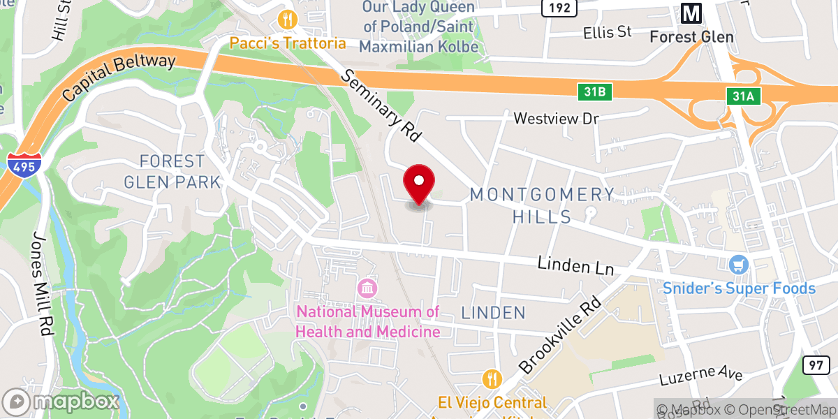 Map showing location of Christ Gospel Church (Maryland)