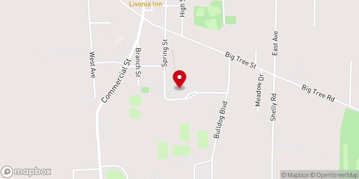 Map showing location of Livonia Community Church