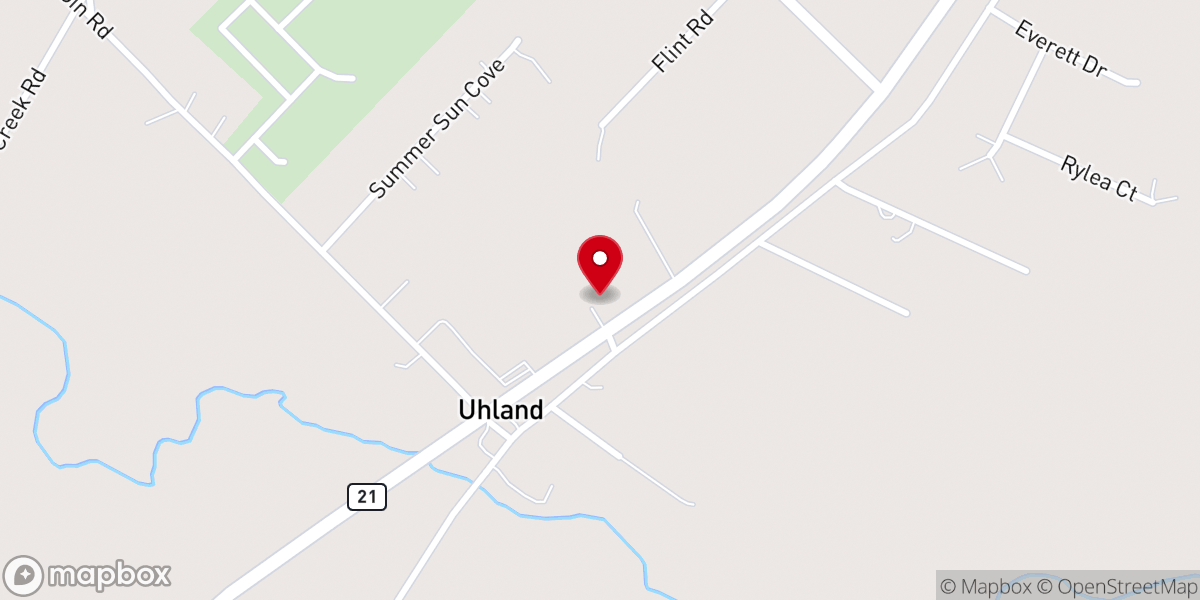 Map showing location of St John's Lutheran Church