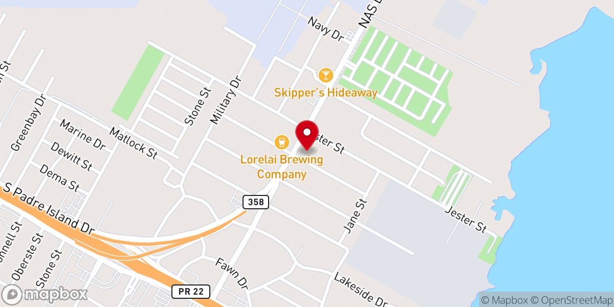 Map showing location of First Baptist Church Flour Bluff