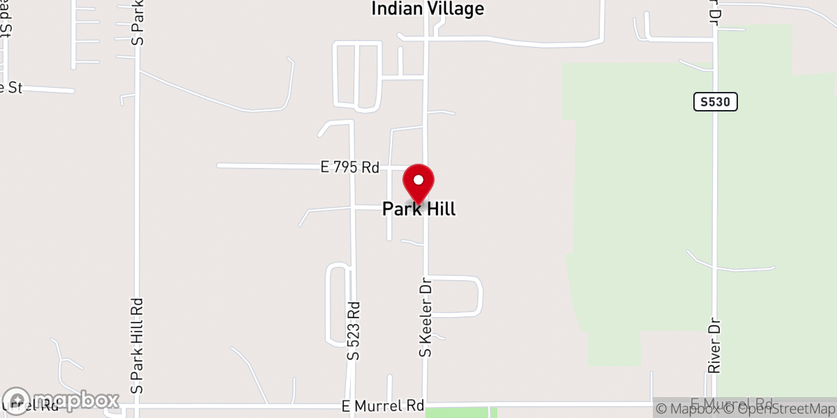 Map showing location of Park Hill