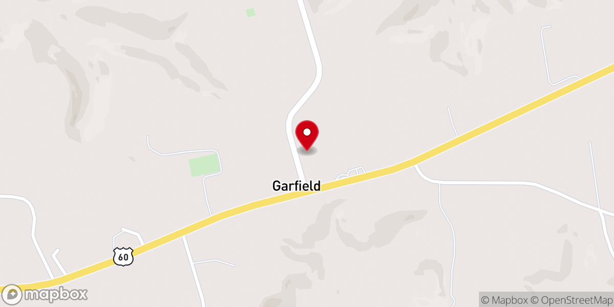 Map showing location of Garfield CP Church