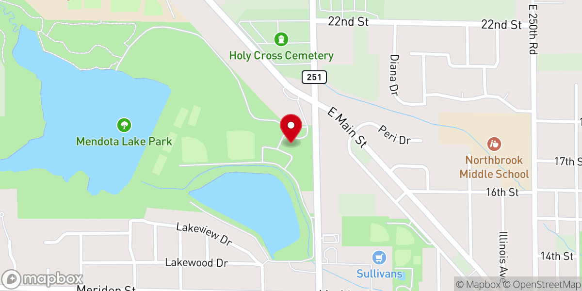 Map showing location of Mendota Area Senior Services Inc