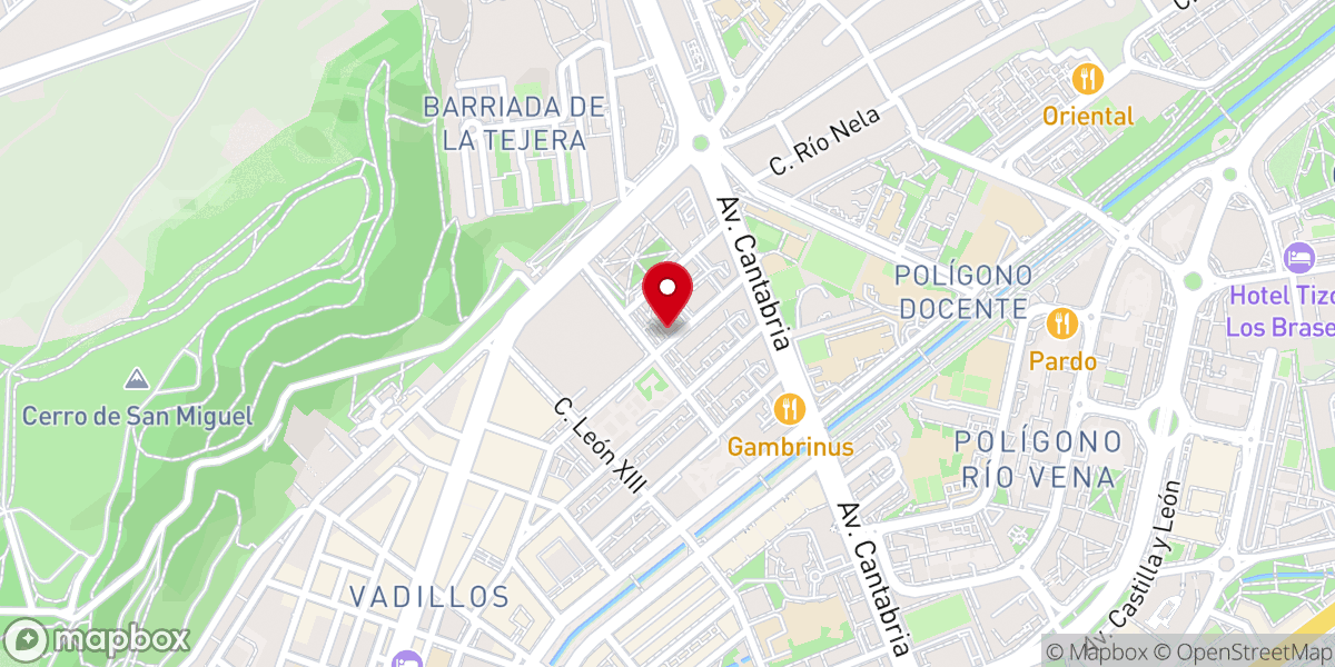 Map showing location of Parroquia de la Sagrada Familia