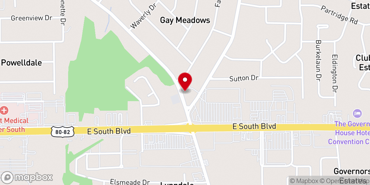 Map showing location of Church of the Holy Comforter