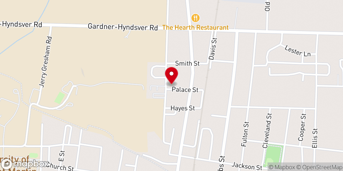 Map showing location of Progressive Missionary Baptist
