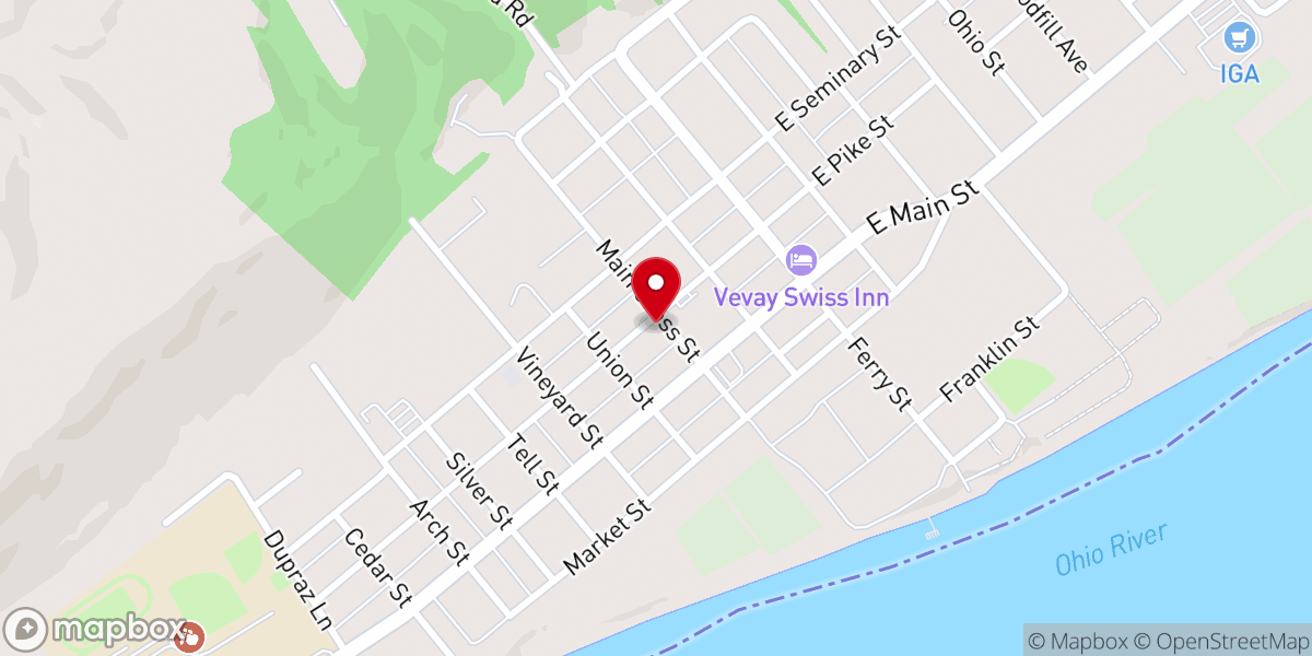 Map showing location of Switzerland Baptist Church