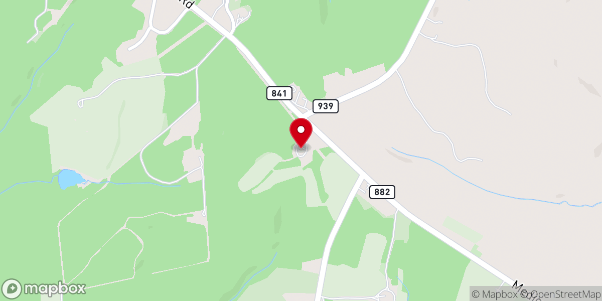 Map showing location of Anderson Chapel