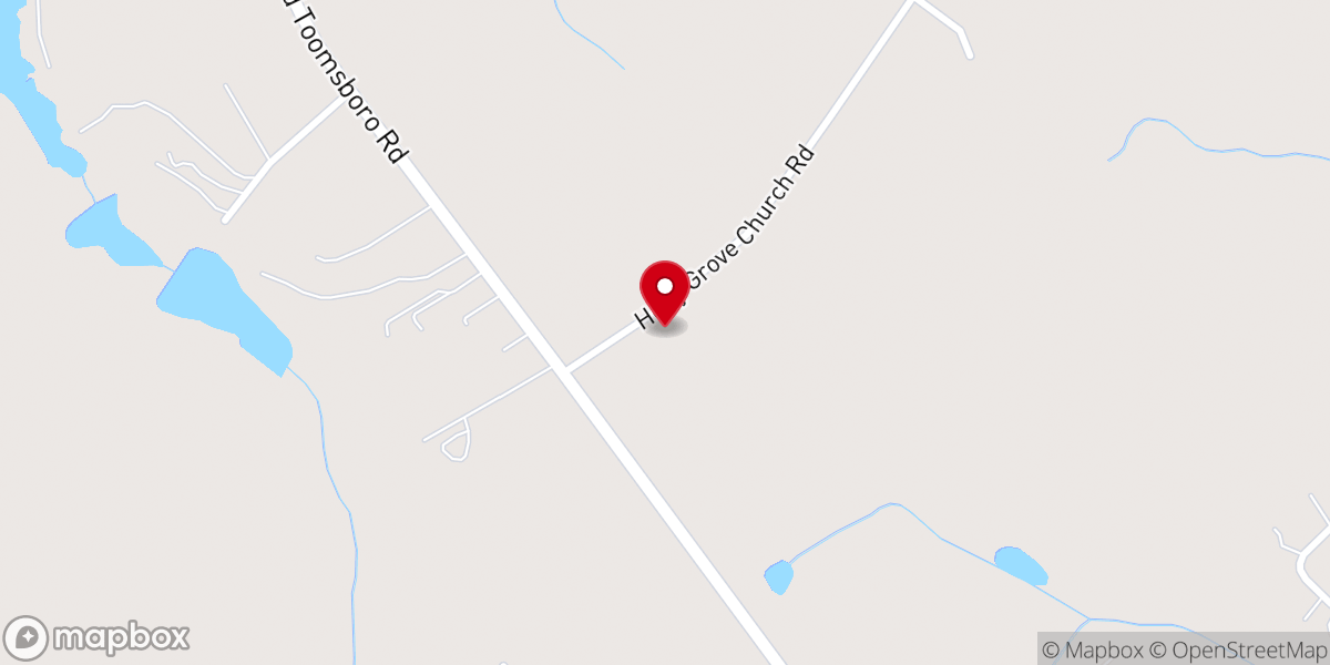 Map showing location of Holly Grove Church