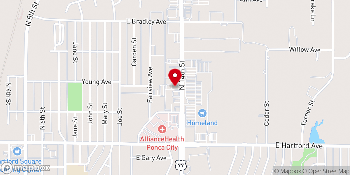 Map showing location of Grace Memorial Chapel