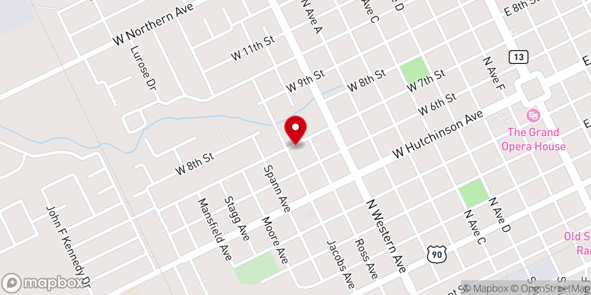 Map showing location of Jerusalem Baptist Church