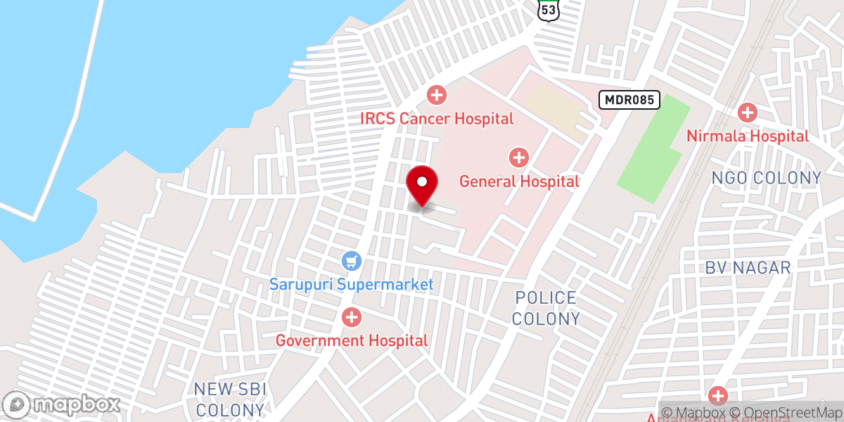 Map showing location of Ebenezeru Krysthava Prarthana Mandiramu (Christian Brethren Assembly)