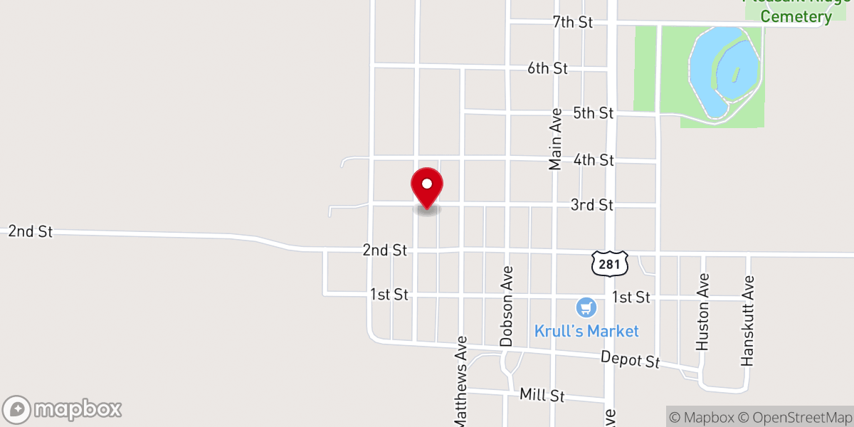 Map showing location of Redeemer Lutheran Church