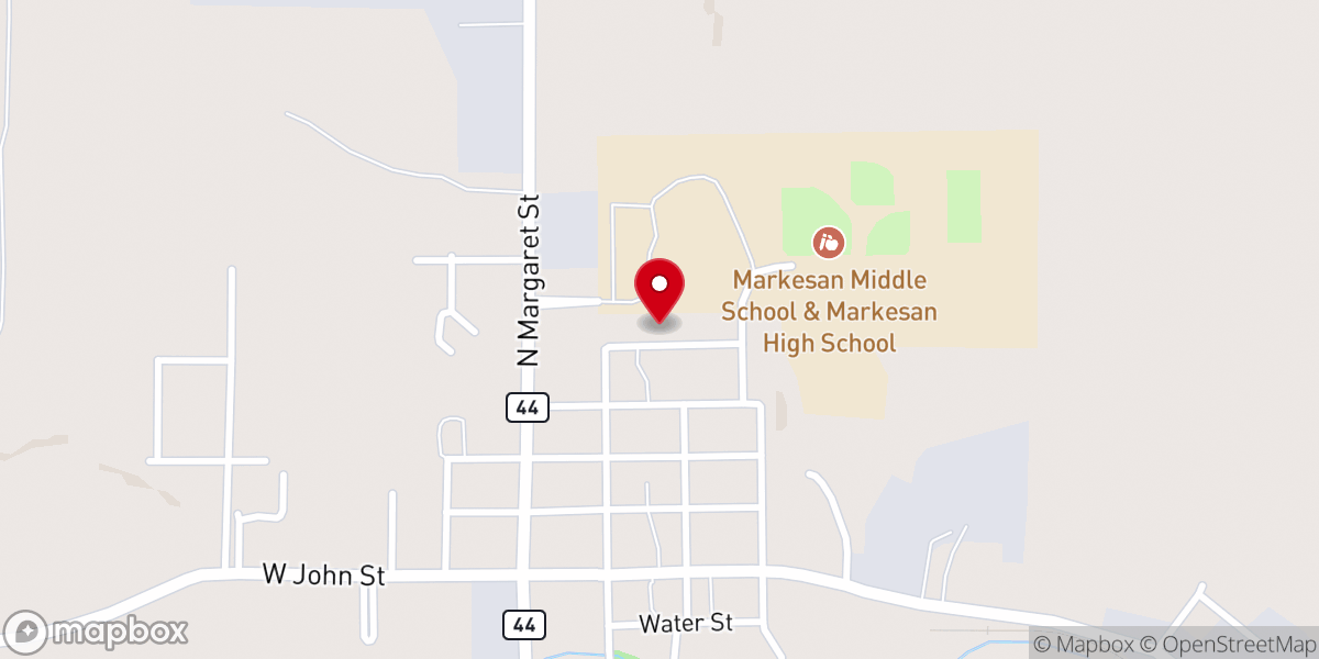 Map showing location of St. Joseph Catholic Church (Holy Family Parish)