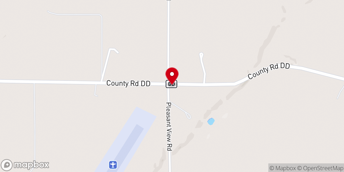 Map showing location of Pleasant View Church