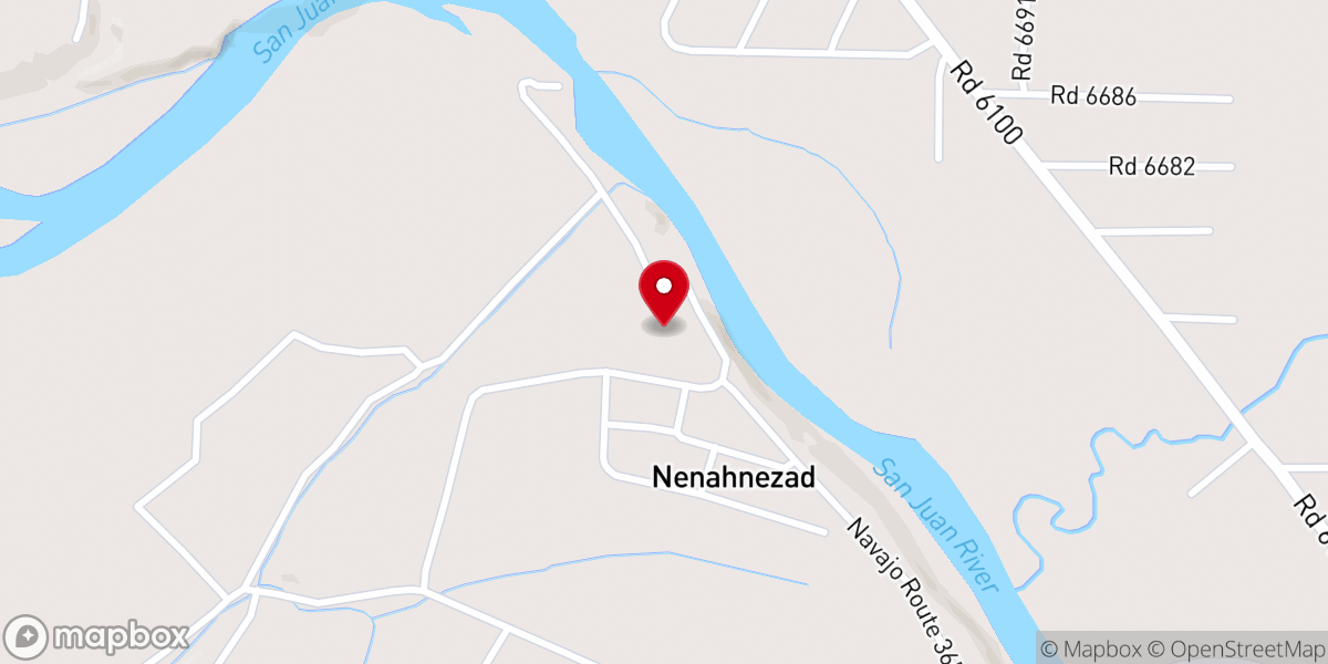 Map showing location of Nenahnezad Chapter House