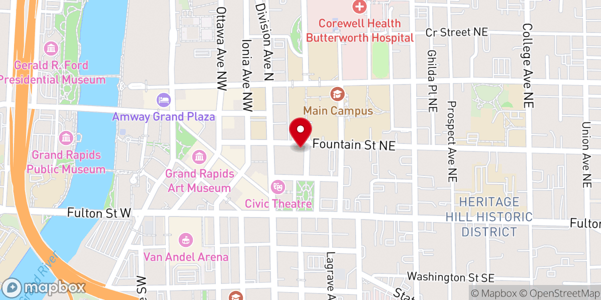Map showing location of Together West Michigan Education Fund